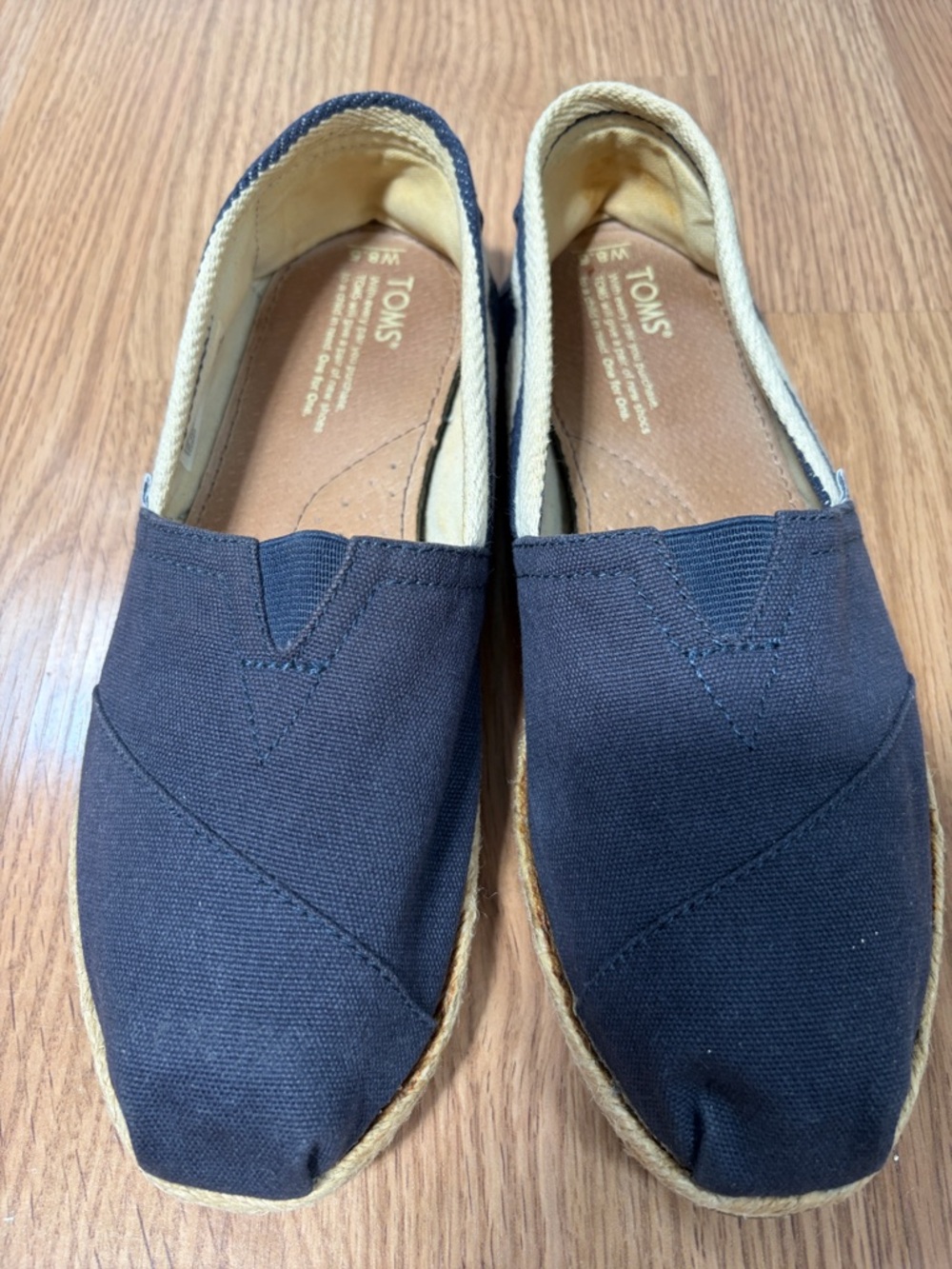 TOMS Navy Canvas Slip-On Loafers